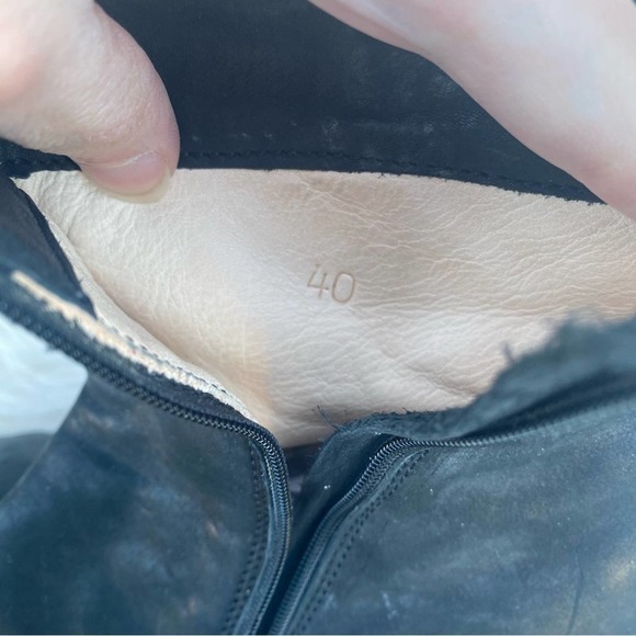 TRIPPEN Blaze Black Side-Zip Wedge Platform Leather Ankle Boots booties 40 EU - Picture 10 of 12